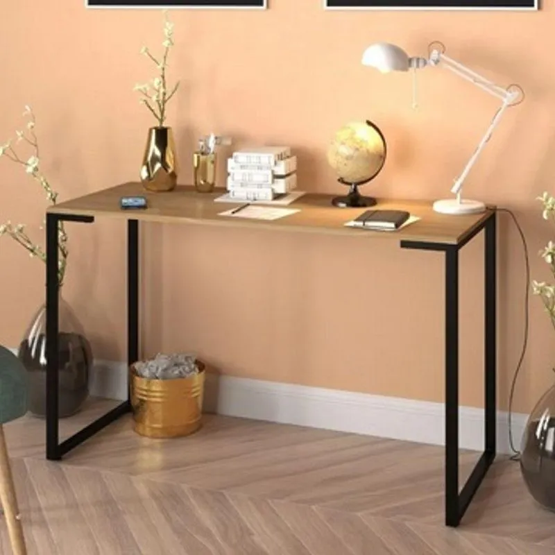 Suporte Escrivaninha Mesa Aço Slim Vintage Industrial Preto