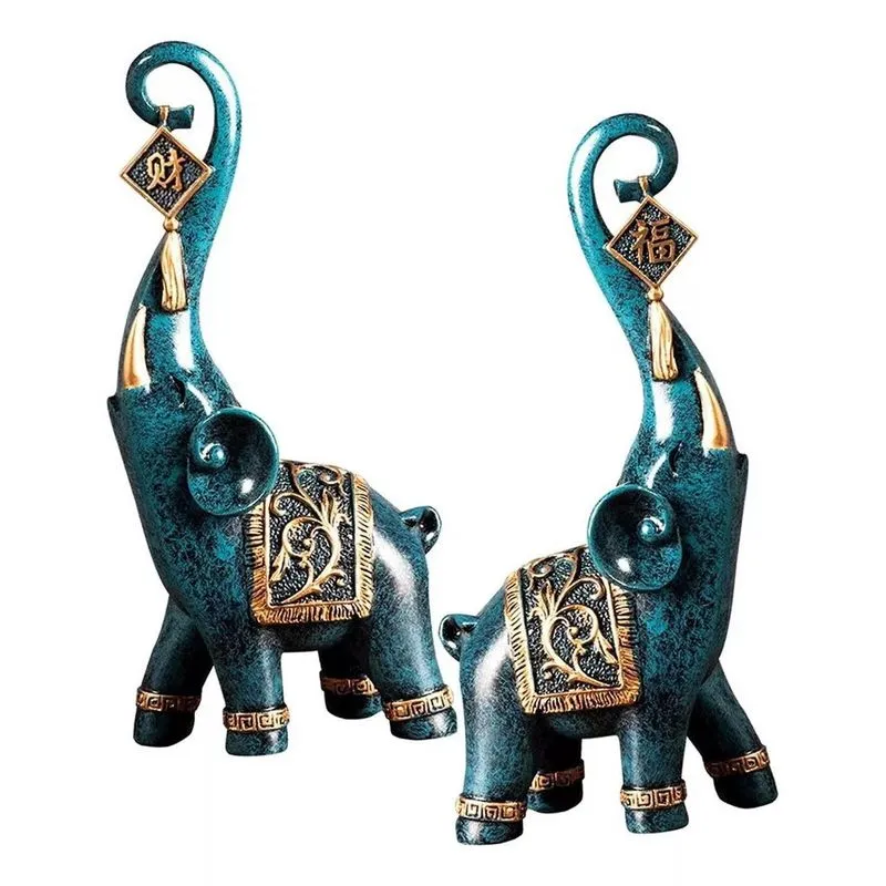 Estátuas De Elefante De Resina Estilo Nórdico 2 Unidades