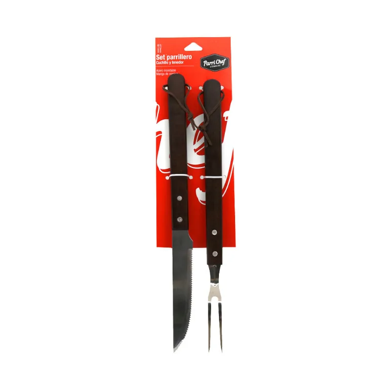 Set X 2 Cuchillo Y Tenedor 40 Cm Parrichef Set X 2 Cuchillo Y Tenedor 40 Cm Parrich