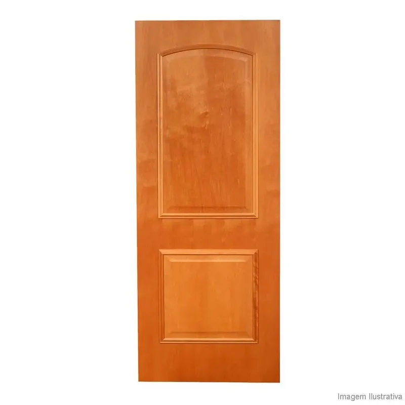 Porta Decorada de Madeira Flórida 210x82cm Mogno Natural Fuck