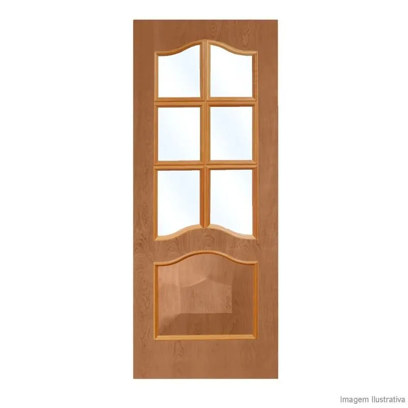 Porta de Madeira Napoleão para Vidros 210x82cm Imbuia Fuck