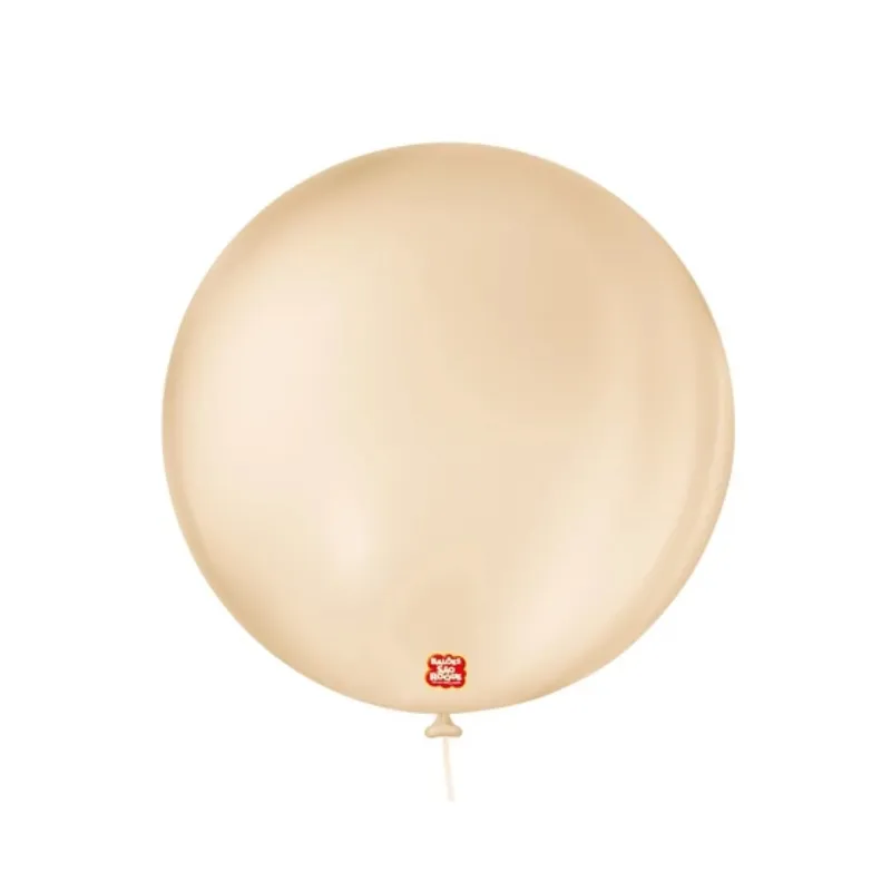 BALÃO REDONDO 25UN NÚMERO 11 LISO BEGE SÃO ROQUE