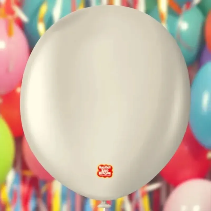 BALÃO REDONDO 25UN NÚMERO 11 LISO AREIA SÃO ROQUE