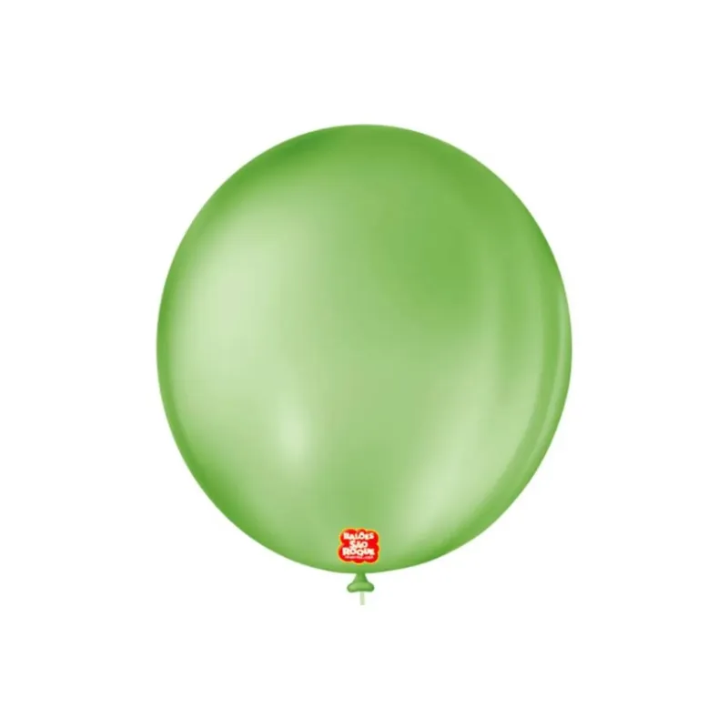 BALÃO REDONDO 25UN NÚMERO 11 LISO VERDE MAÇÃ SÃO ROQUE