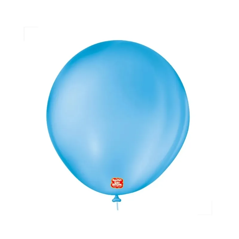 BALÃO REDONDO 25UN NÚMERO 11 LISO AZUL TURQUESA SÃO ROQUE