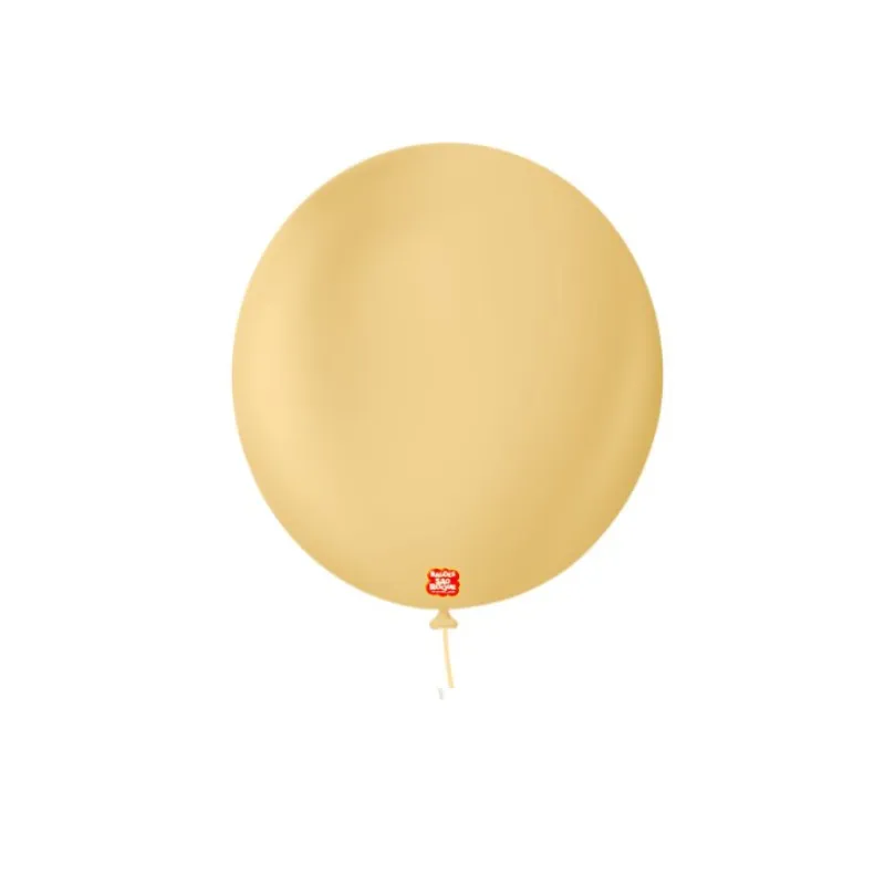BALÃO REDONDO 50UN NÚMERO 7 LISO CAPPUCCINO SÃO ROQUE