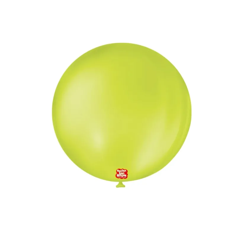 BALÃO REDONDO 50UN NÚMERO 5 LISO VERDE ELETRICO SÃO ROQUE