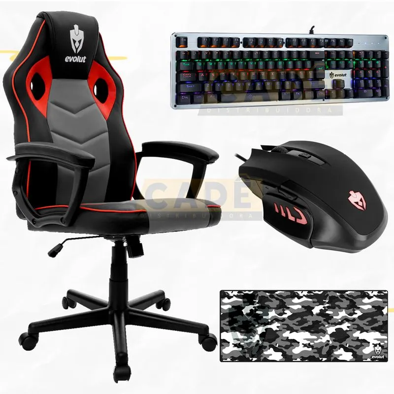 Cadeira Gamer Executiva + Kit Gamer Barato Só aqui