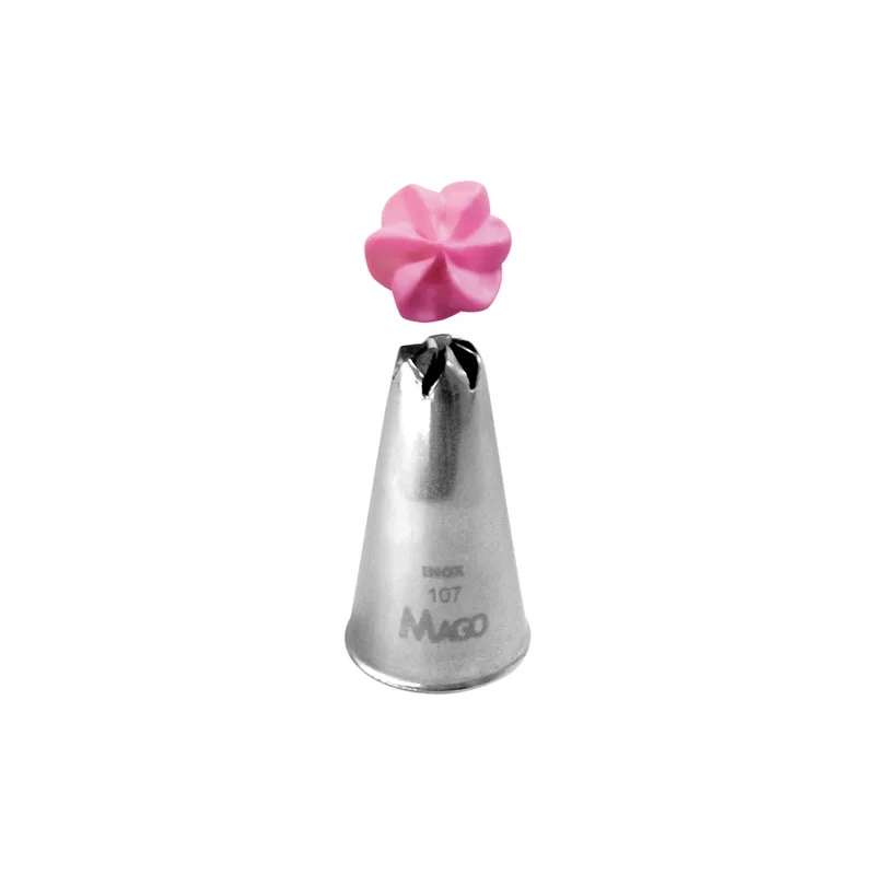 Bico de Confeitar Inox Pequeno Flor Especial Mod.107
