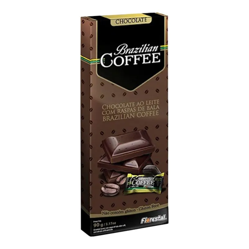 Tablete de Chocolate Ao Leite Brazilian Coffee cx 90g - Florestal