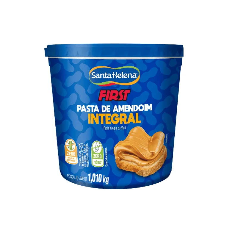 Pasta De Amendoim First Santa Helena Integral, Sem Glúten 1,01kg