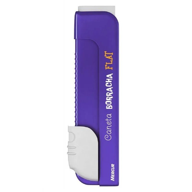 Caneta Borracha Mercur Flat Roxa