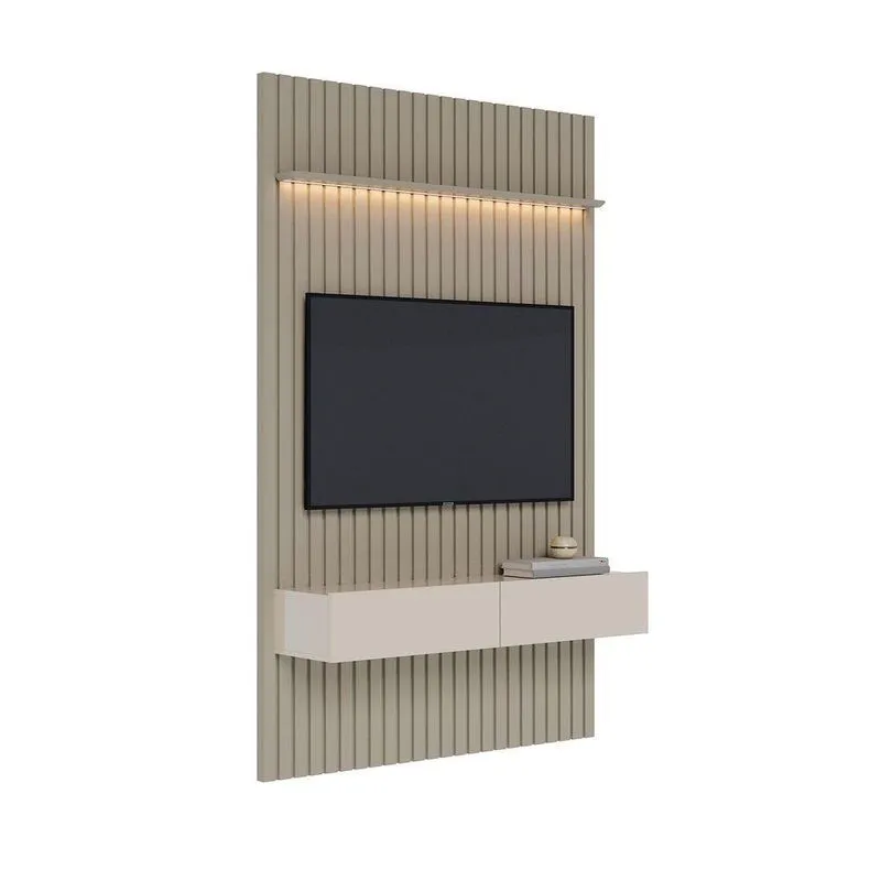 Home Ripado Flow Led Gianduia Com Off White - Móveisaqui