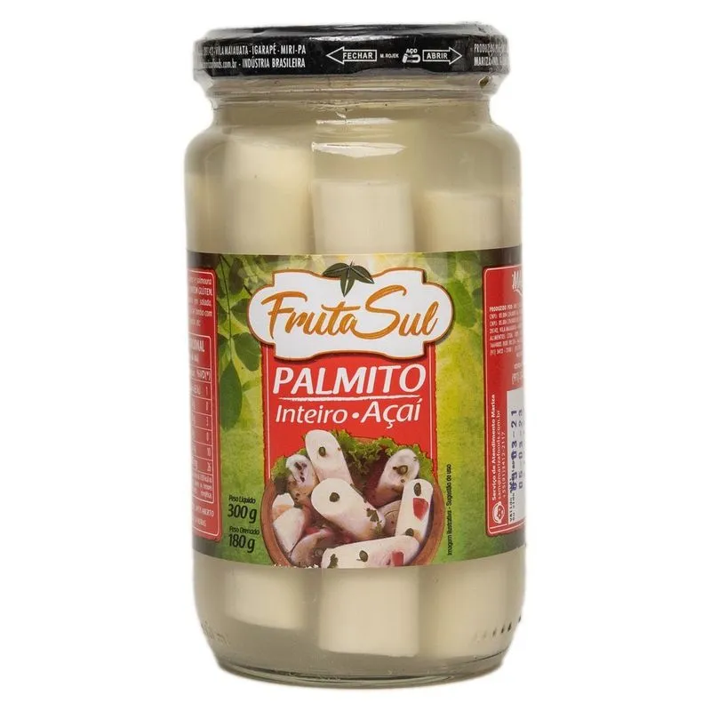 PALMITO AÇAÍ FRUTAS SUL 180G