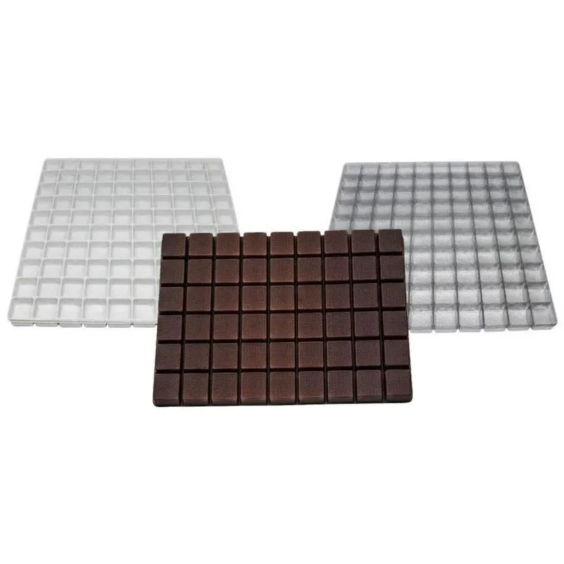 10 Forma Berço Bombom Barra 3x3 54 Cavidades (10und) Chocola