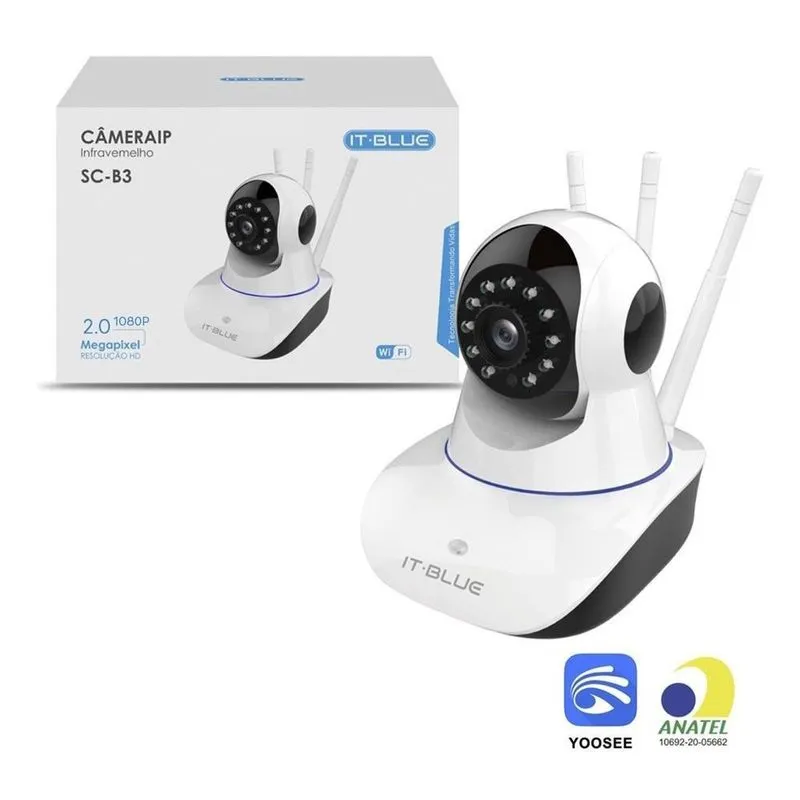 Câmera ip Wifi 1080p 2.0 mp SC-B8 Branco 720p