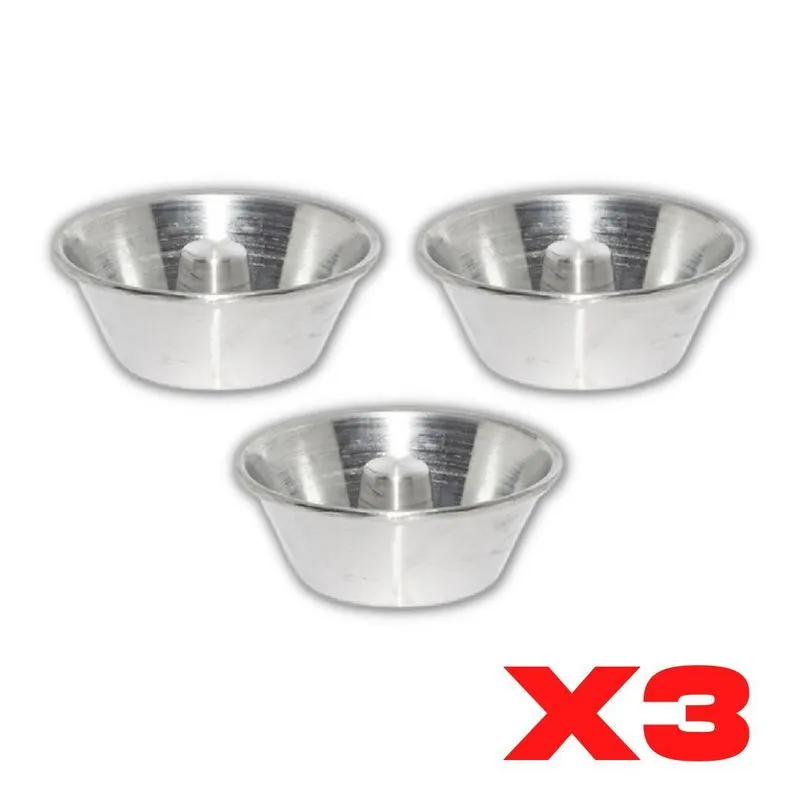 Kit 3 Mini Formas Forminhas Pudim Assadeira Bolo 10 Redonda