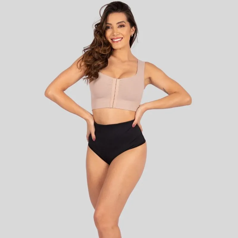 Calcinha Fio Dental Emana® Alta Compressão Preta G