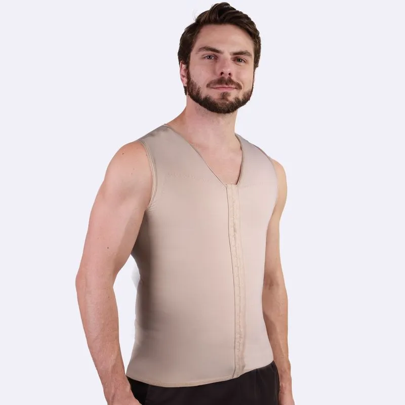 Camiseta Longa Com Reforço E Abertura Frontal Alta Compressão Em Lycra® Power Chocolate M