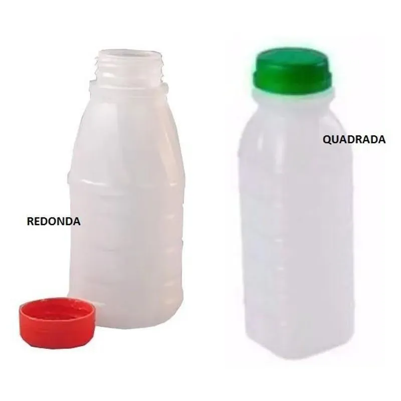 100 Garrafa Garrafinha De Plástico Branco Leitoso (1 Fardo)