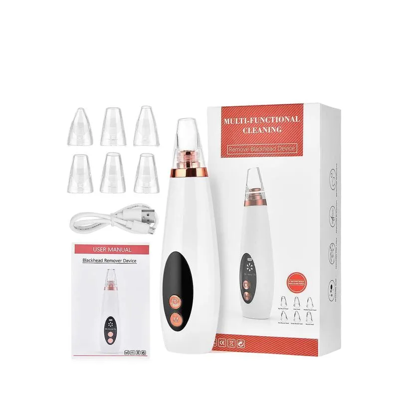 Dermo Sucção Vácuo - Limpeza Facial - 6 Pontas - Led