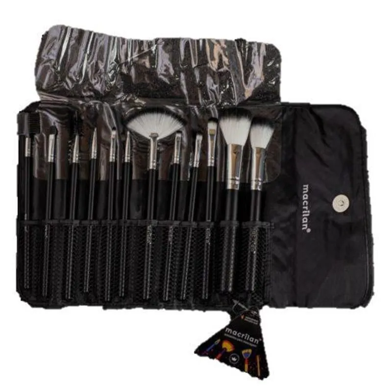 Kit Com 12 Pinceis Estojo Macrilan