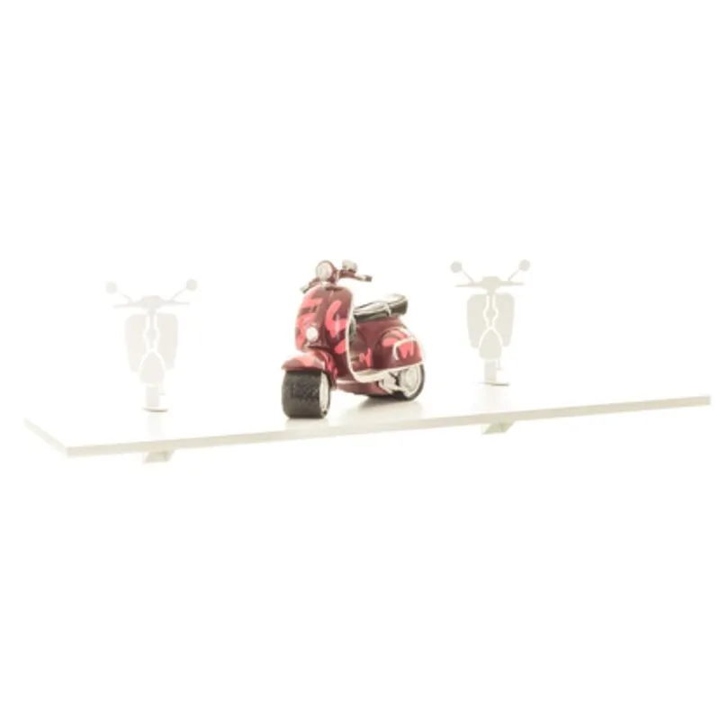 Prateleira Decorativa Vespa - Metaltru - 23586.10.1 Bco Mt/Br