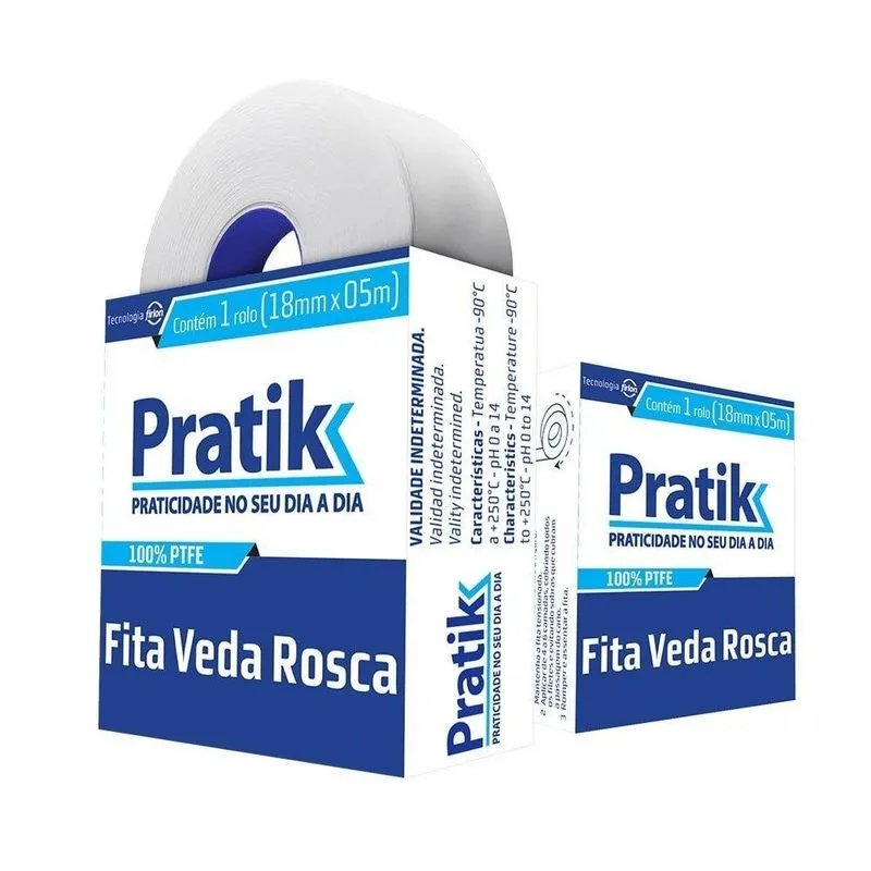Fita Veda Rosca Pratik 18mm X 5m