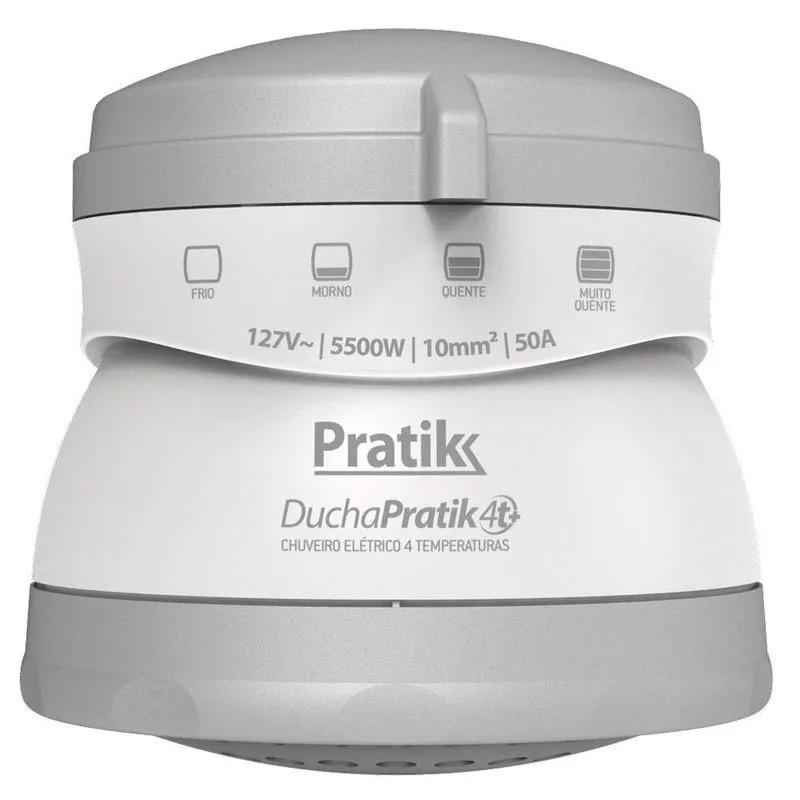 Chuveiro Pratik 4t+ 4temp 6800w Branco/prata 220v