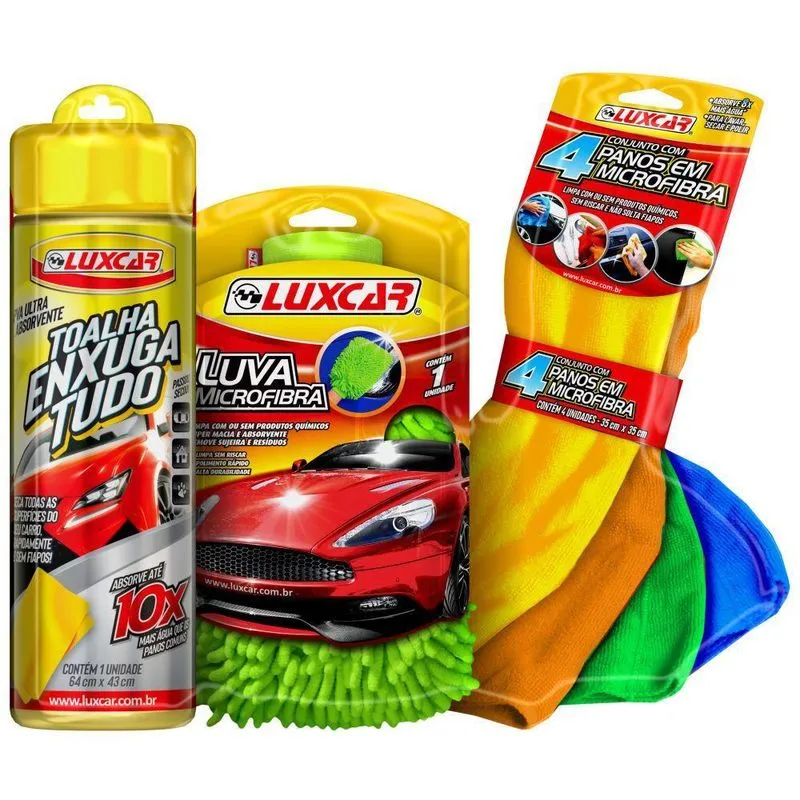 Kit Microfibra Luxcar