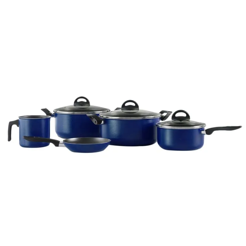 Jogo de Panelas Brinox Chilli Azul em Alumínio 5 Peças