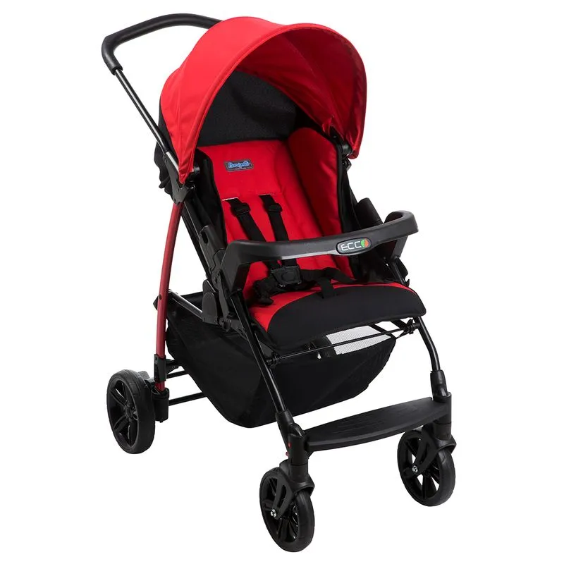 Carrinho de Bebê Passeio Burigotto 4 Rodas 4 Posições Suporta Crianças de Até 15Kg Ecco IXCA2057PR03 Vermelho