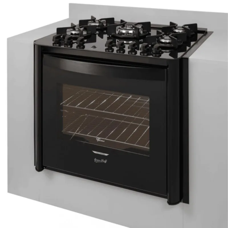 Fogão De Embutir 5 Bocas Fischer Gran Cheff Com Forno Elétrico
