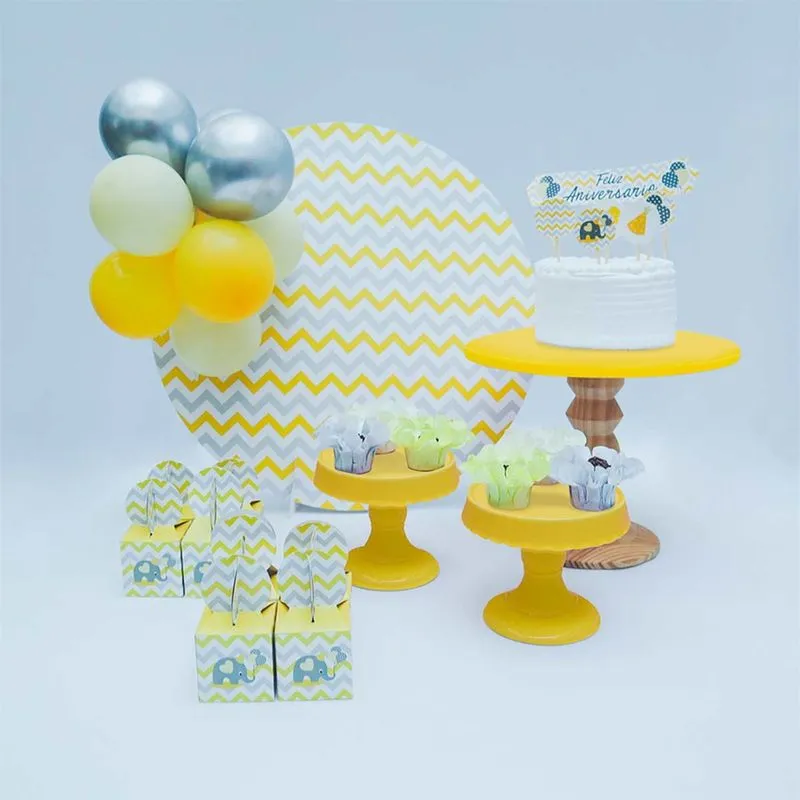 Kit Festa Elefantinho Neutro Hora do Parabéns Junco 31 Peças