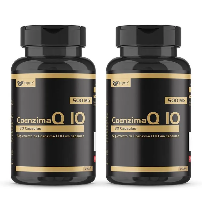 Suplemento Coenzima Q10 500mg 30 Cápsulas Muwiz 2 Potes