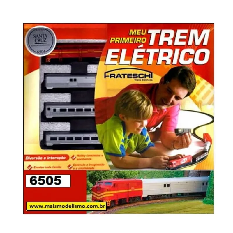 Kit Meu 1º Trem Elétrico Passageiros Sta Cruz Rffsa 6505 Frateschi