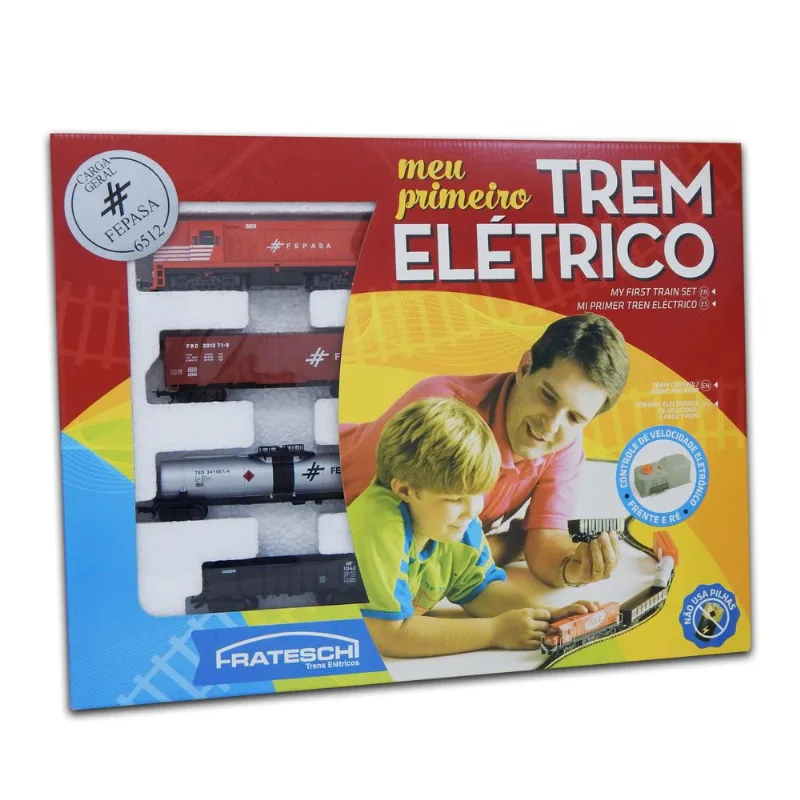 Kit Meu Primeiro Trem Elétrico De Carga Fepasa 6512 Frateschi