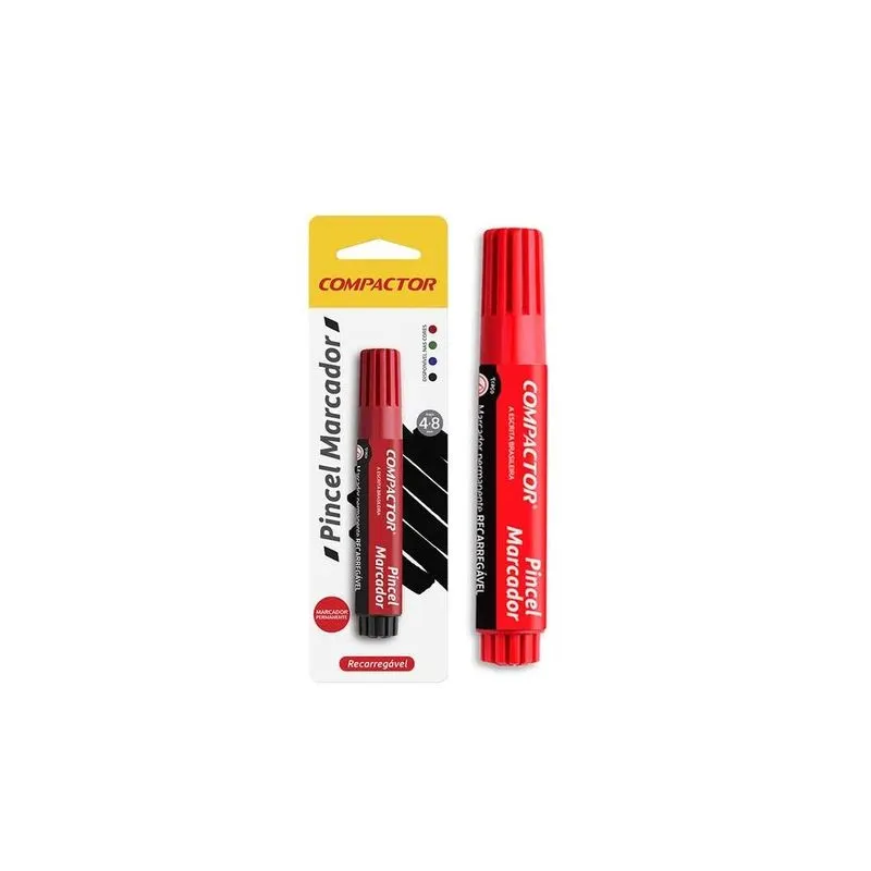 PINCEL MARCADOR VERMELHO C/1