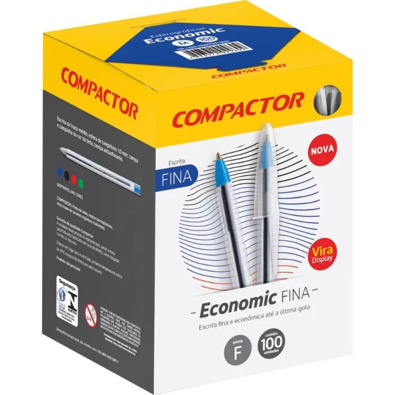 Caneta Esferografica Economic Fina Azul (7896572034603)