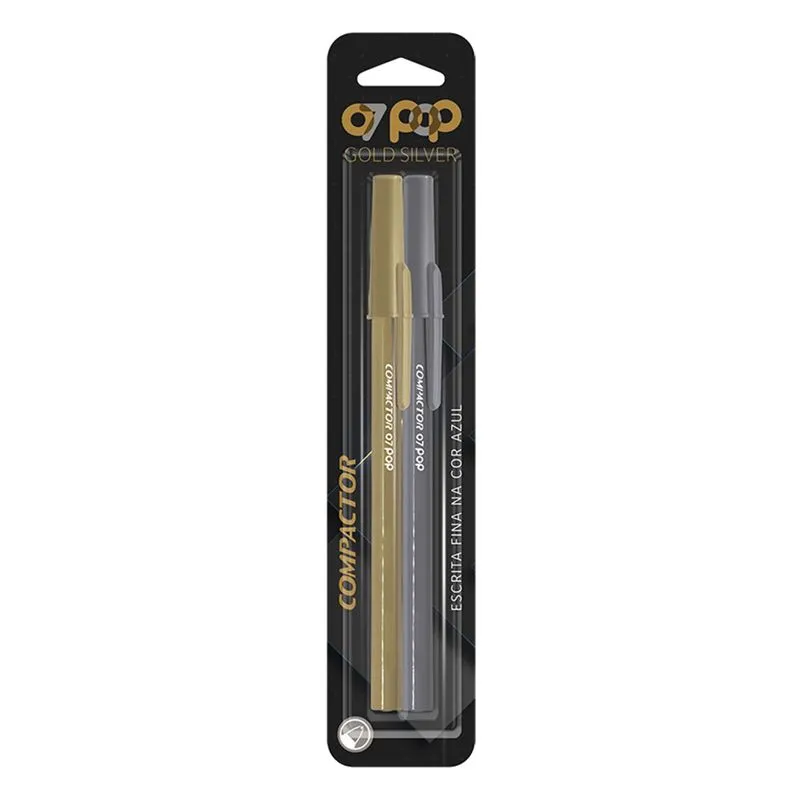 Esferografica 07 Pop Gold Silver Bl 2 2 Az - Compactor