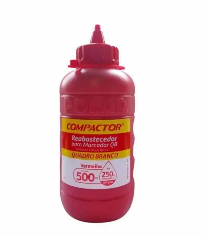 Reabastecedor Pincel Quadro Branco Vermelho 500ml Compactor