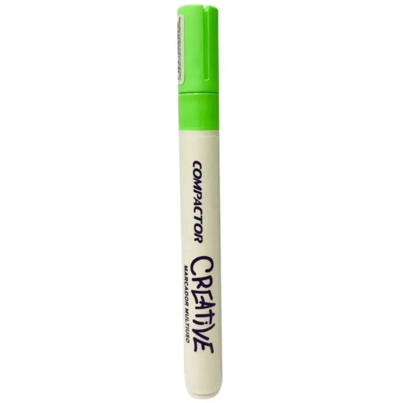 Marcador Multiuso Creative 4mm Verde Neon Compactor 2897069