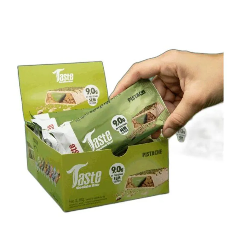 Taste Cookie Bar Display 12 Unid 45g Sabor: Pistache 12