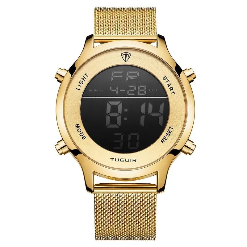 Kit Relógio Feminino Tuguir Digital Tg101 - Dourado Com