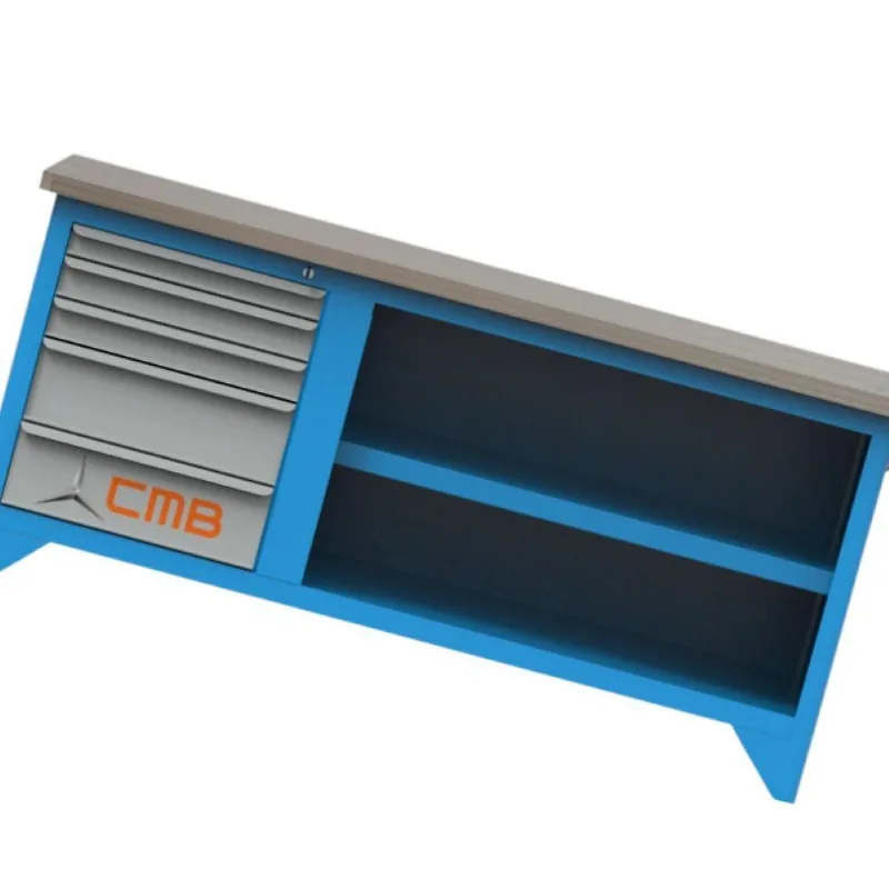 Bancada Com 5 Gavetas Suporte Morsa N05 E Tampo De Pinus 40mm 217 Cmb