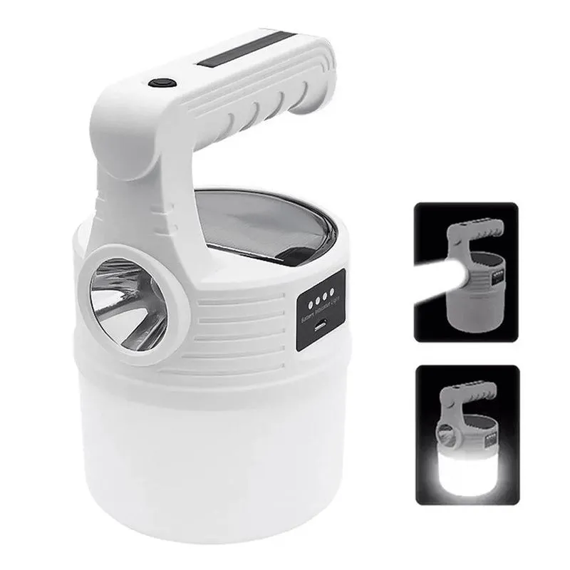 Lanterna Lampião Recarregável Solar Usb Farol Luminária Led