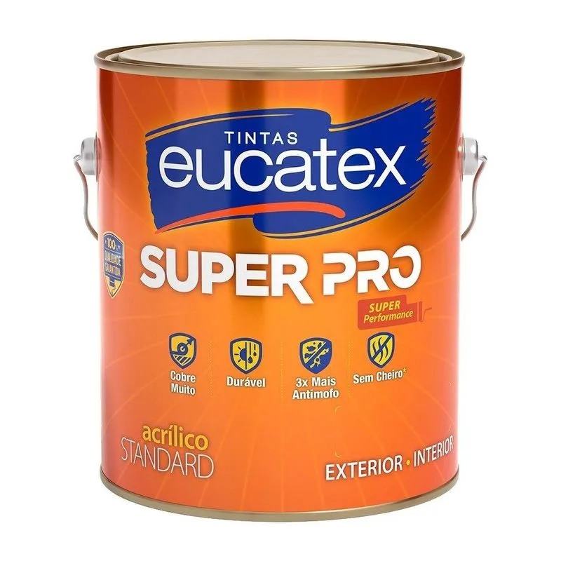 Tinta Acrílica Eucatex Flor De Pêssego Standard Super Pro - 3,6 Litros