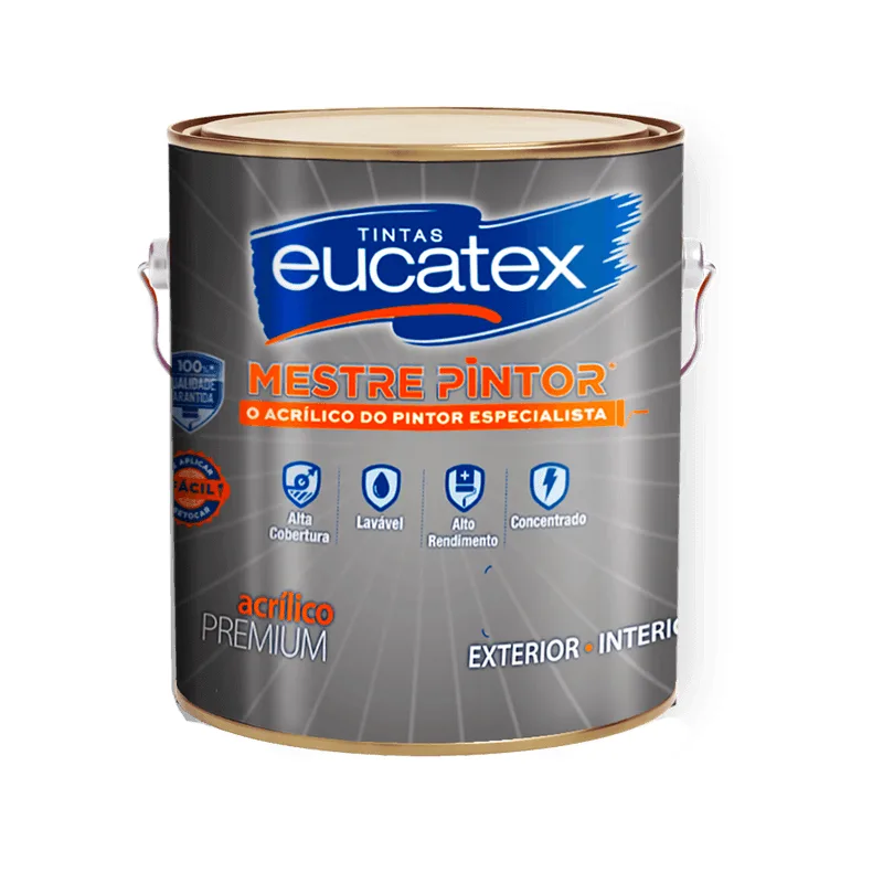 Tinta Acrílica Eucatex Mestre Pintor Branca 3,6 L Branco