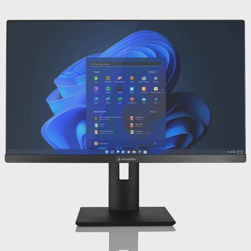 Computador All In One Concórdia Core i5 12400 8GB DDR4 ssd 256GB 23.8''Full Hd Webcam WiFi Preto