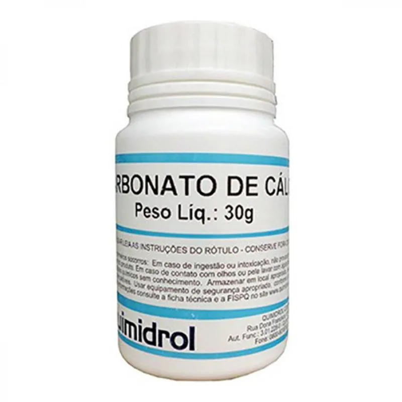 Carbonato Cálcio Quimidrol 30g Carbonato Calcio Quimidrol 30g